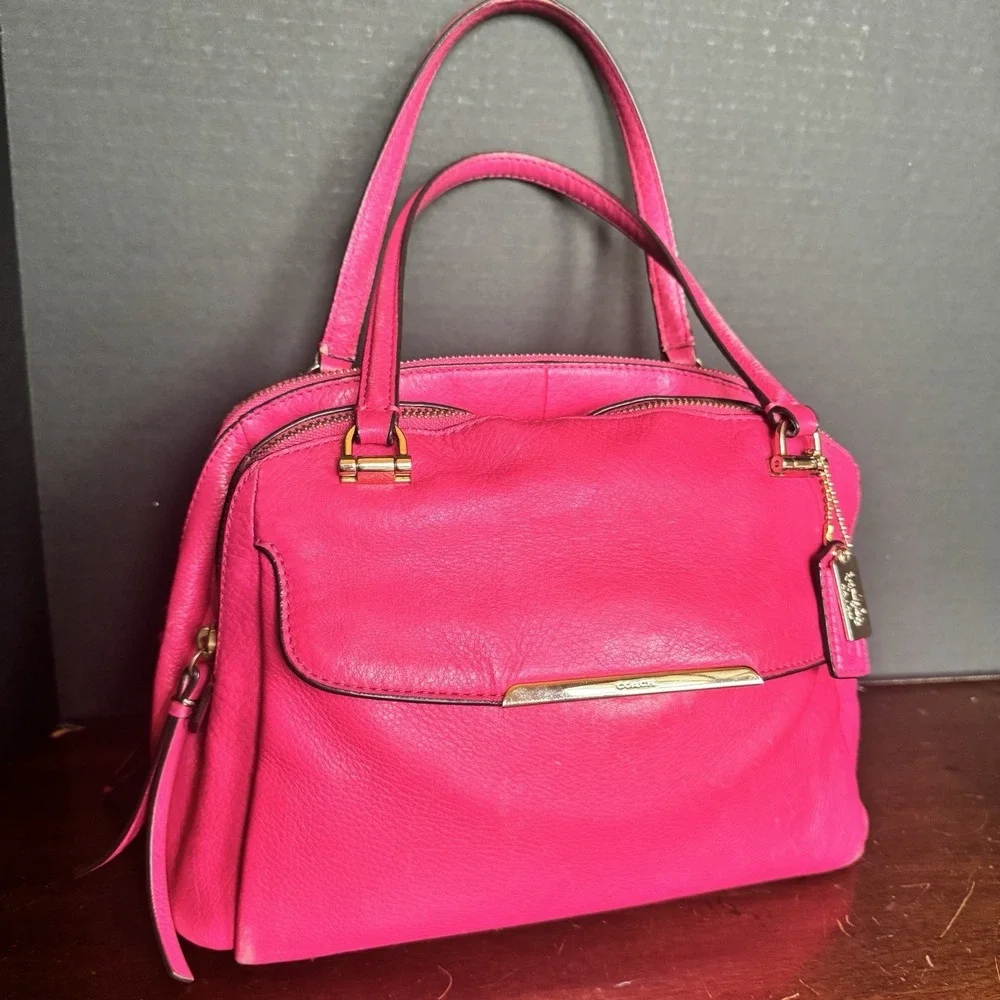 Coach Madison Georgie Small Satchel in Pink Ruby Leather 30081 HTF